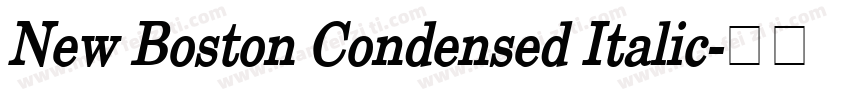 New Boston Condensed Italic字体转换